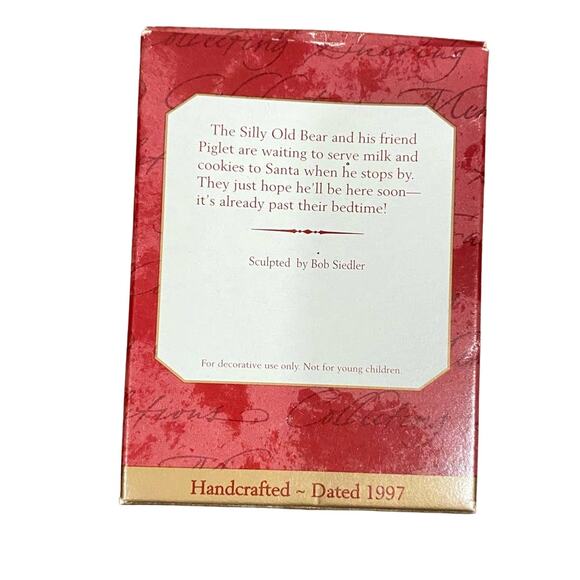 NWT/Box Hallmark VTG Waiting On Santa Winnie The Pooh Ornament - Picture 3 of 7